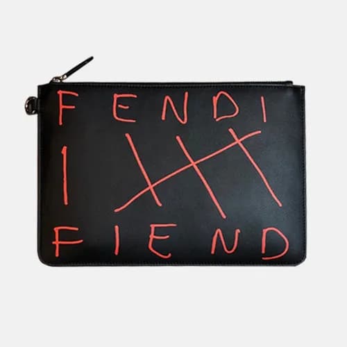 Fendi Leather Clutch Bag ,30CM - 펜디 레더 남성용 클러치백 FE… - 1