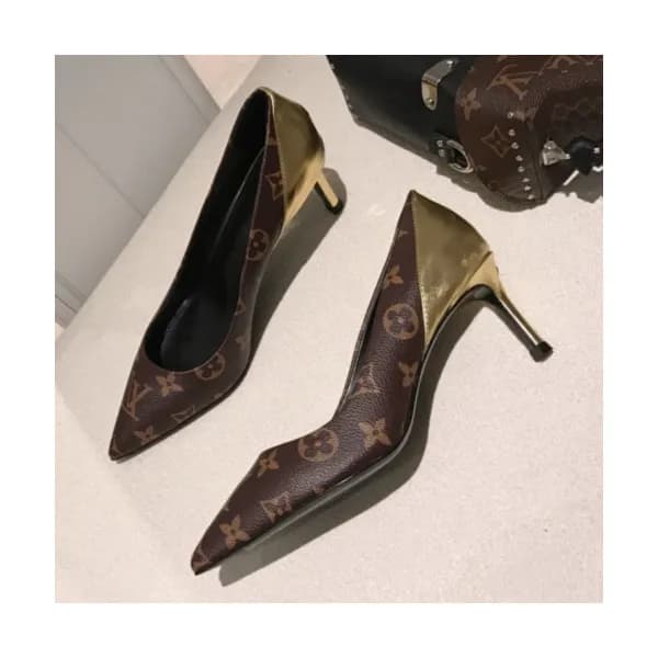 Louis Vuitton 2019 Womens Monogram Middle-heel Lea… - 1