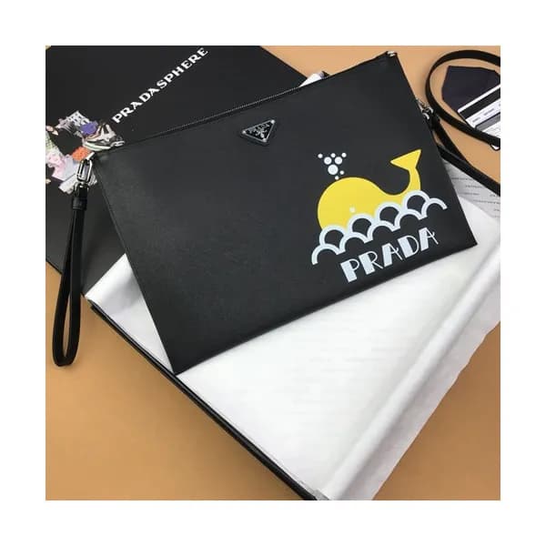 Prada 2019 Mens Clutch Bag ,28CM - 프라다 2019 남성용 클러… - 1