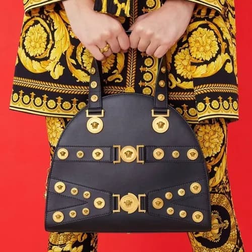 Versace 2019 Tribute Leather Tote Shoulder Bag,22/… - 1