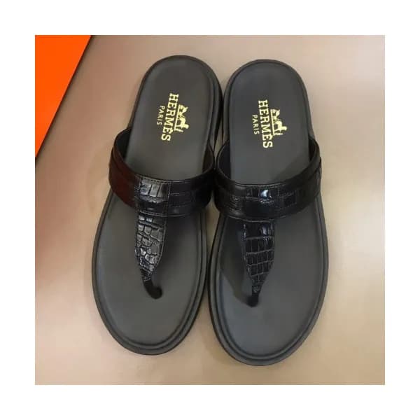 Hermes 2019 Mens Classic Leather Flip-flap - 에르메스 … - 1