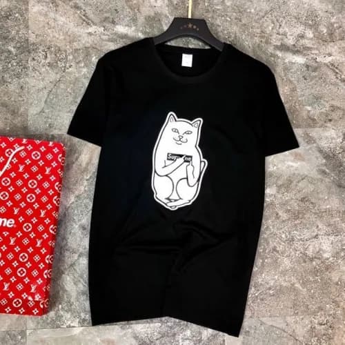 Supreme 2019 Mens Logo Cotton Short Sleeved Tshirt… - 1