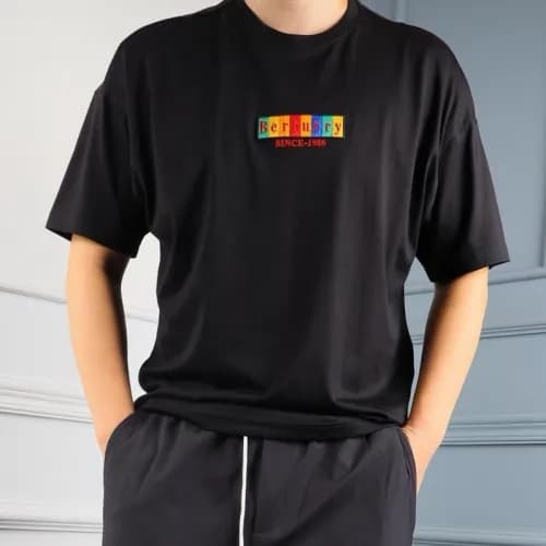 Burberry 2019 Mens Logo Cotton Short Sleeved Tshir… - 1