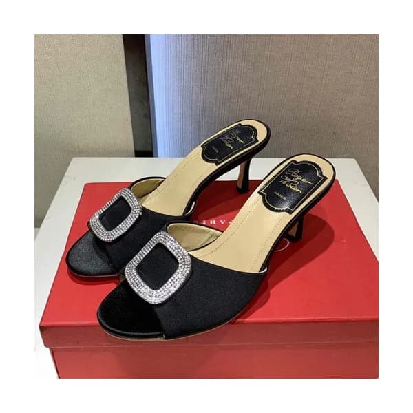 Roger Vivier 2019 Ladies Silk Middle-heel Slipper … - 1