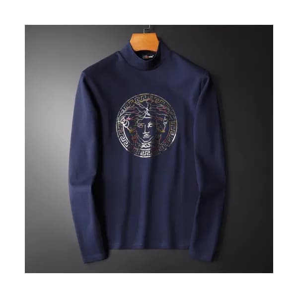 Versace 2019 Mens Medusa Logo Turtle-neck Tshirt -… - 1