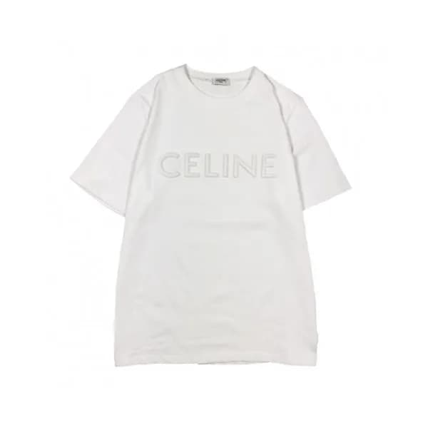 Celine 2019 Mm/Wm Hedi Slimane Logo Cotton Short … - 1