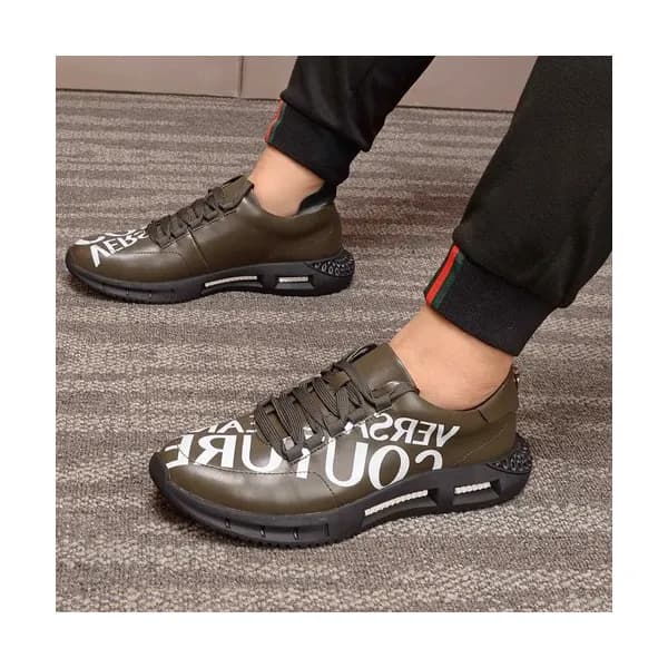 Versace 2020 Mens Leather Sneakers - 베르사체 2020 남성용… - 1