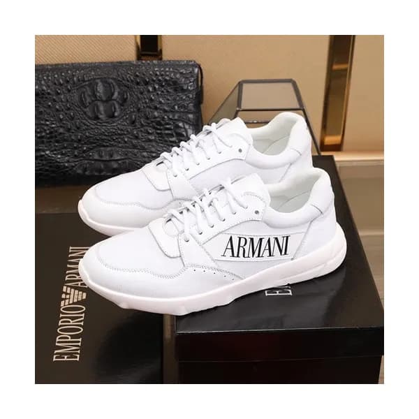 Armani 2020 Mens Leather Sneakers - 알마니 2020 남성용 … - 1