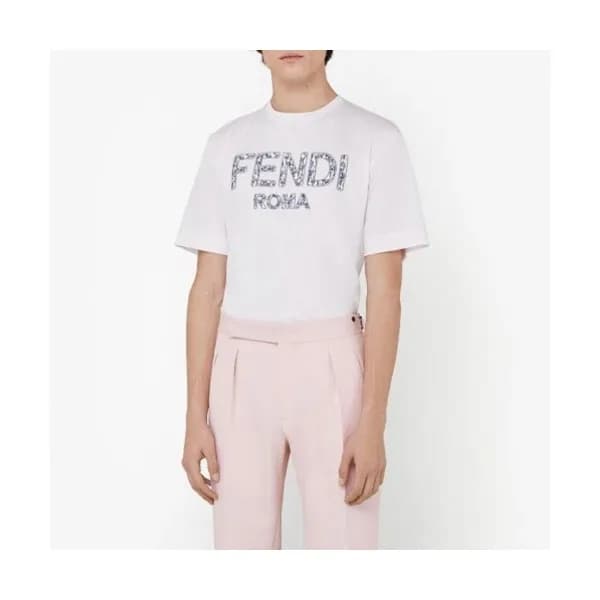 [펜디]Fendi 2020 Mens Logo Casual Short Sleeved Tshi… - 1