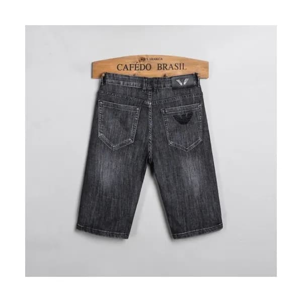 [매장판]Armani Mens Casual Denim Half Pants Black - … - 1