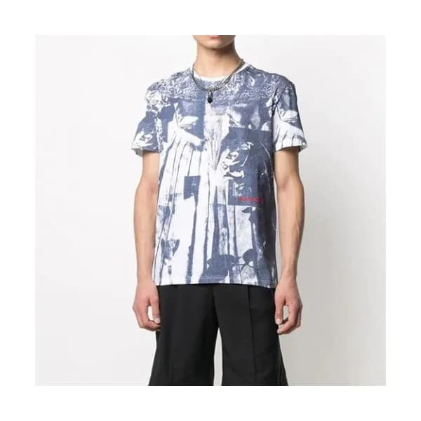 [추천템]Alexander Mcqueen Mens Logo Cotton Short Sle… - 1