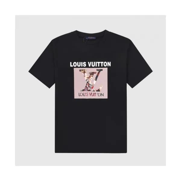 Louis vuitton Mm/Wm Logo Short Sleeved Tshirts Bl… - 1