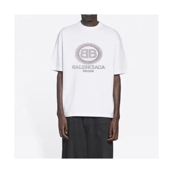 Balenciaga Mm/Wm Logo Cotton Short Sleeved Tshirt… - 1