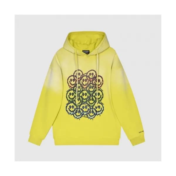 BAD MONDAY Mm/Wm Logo Oversize Cotton Hoodie Yel… - 1