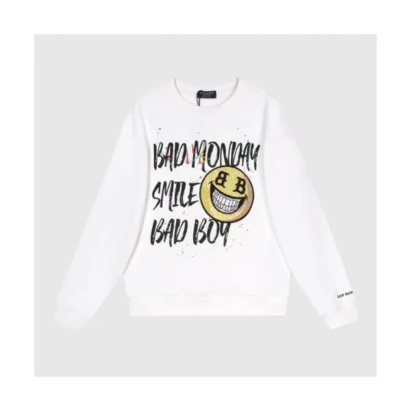 BAD MONDAY Mm/Wm Logo Oversize Cotton Thirts Whi… - 1
