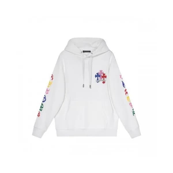 Chrom Hearts Mens Logo Cotton Hoodie White - 크롬하츠… - 1