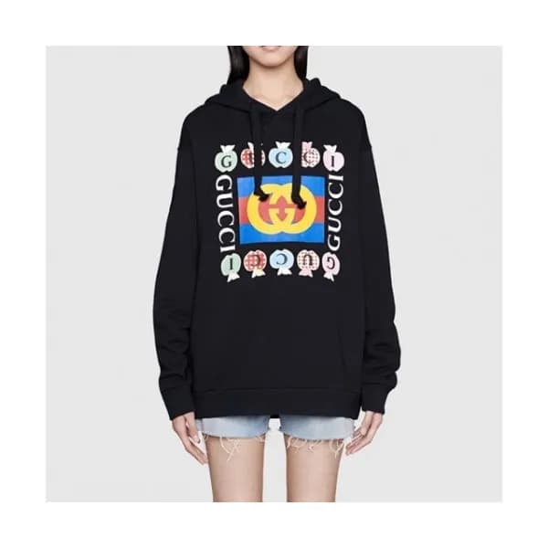Gucci Mm/Wm Logo Casual Hoodie Black - 구찌 2021 남/… - 1