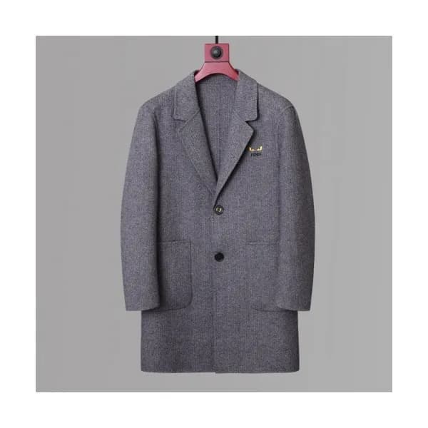 Fendi Mens Business Duck Down Mink Coats Gray - 펜… - 1