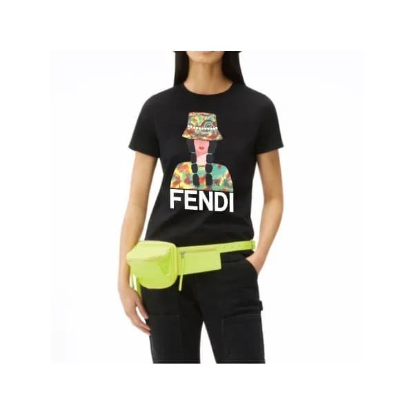 펜디 여성 크루넥 반팔티 - Fendi Womens Round Tshirt - fen011… - 1