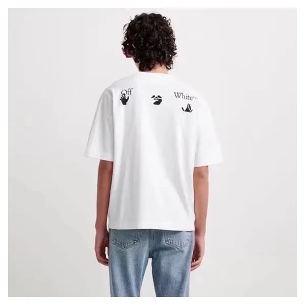 오프화이트 남성 모던 화이트 반팔티 - Mens White Tshirts - off0817… - 1
