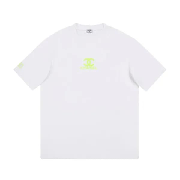 샤넬 남성 크루넥 화이트 반팔티 - Mens White Tshirts - chl0842x - 1