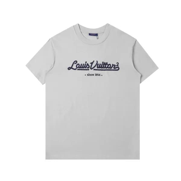 루이비통 남성 크루넥 그레이 반팔티 - Mens Gray Tshirts - lou04006… - 1