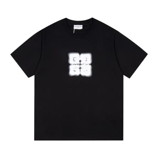 지방시 남성 크루넥 블랙 반팔티 - Mens Black Tshirts - giv0632x - 1