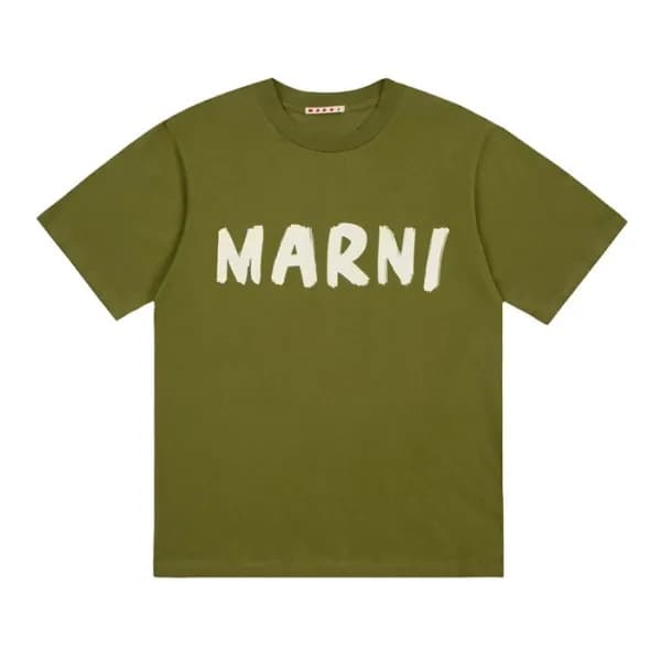 마르니 남성 클래식 그린 반팔티 - Marni Mens Green Tshirts - Mar… - 1