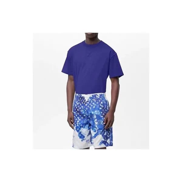 루이비통 남성 블루 반바지 - Mens Blue Half-pants - lou04926x - 1