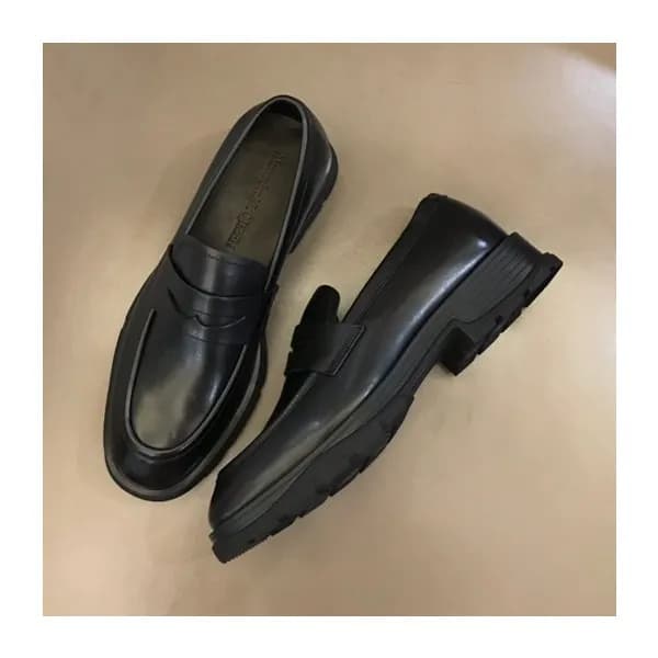 알렌산더 맥퀸 남성 블랙 로퍼 - Mens Black Loafer - alx0203x - 1
