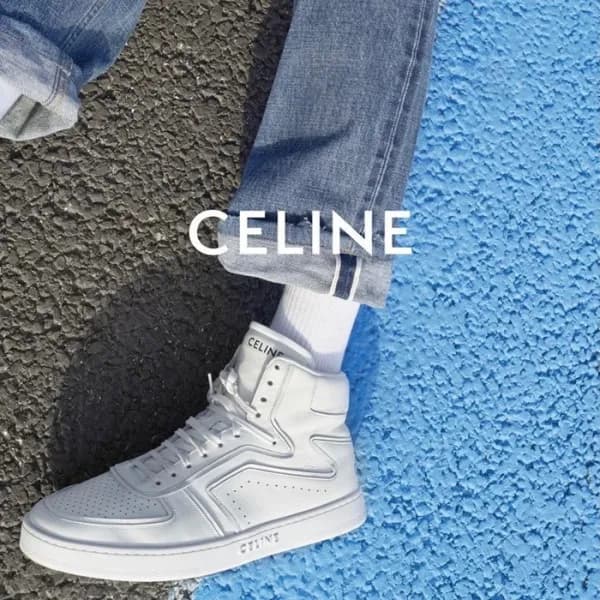 셀린느 남/녀 클래식 화이트 하이탑 스니커즈 - Unisex White Sneakers -… - 1