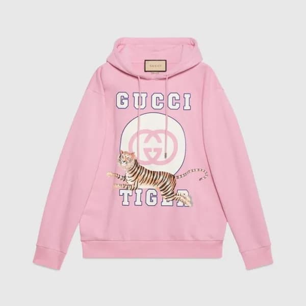 구찌 남/녀 트렌디 핑크 후드티 - Gucci Unisex Pink Hoodie - gu… - 1
