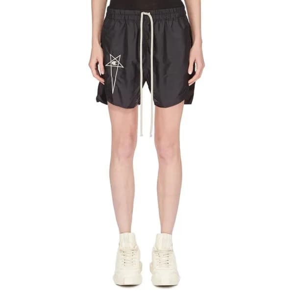 릭 오웬스 남성 모던 블랙 반바지 - Rick Owens Mens Black Half-pa… - 1