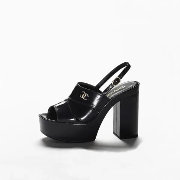 샤넬 여성 블랙 샌들 - Chanel Womens Black Sandals - ch473x - 1