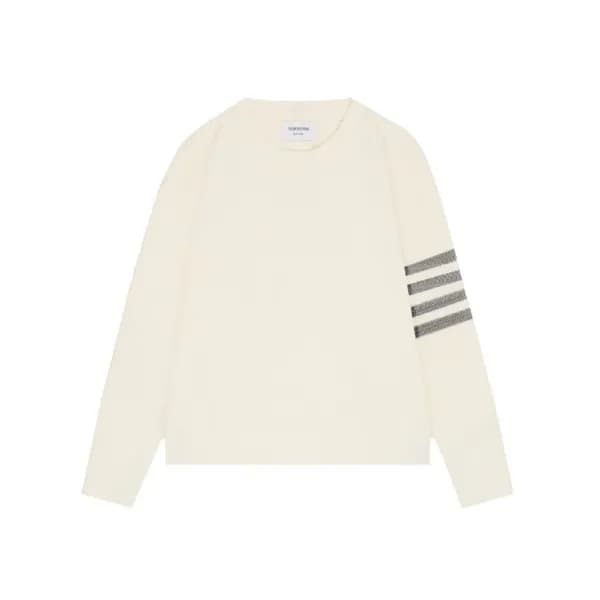 톰브라운 남성 아이보리 니트 - Thom Browne Mens Ivory Knits - t… - 1