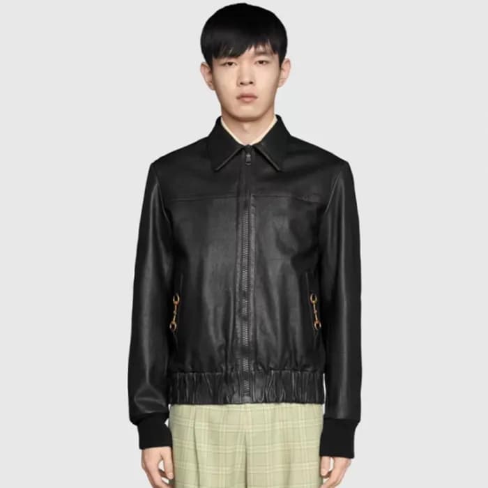 구찌 남성 모던 블랙 가죽 자켓 - Gucci Mens Black Jackets - gu1… - 1