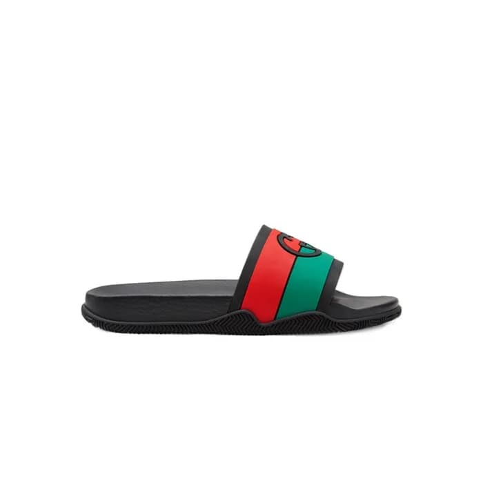 구찌 남/녀 인터로킹 GG 블랙 슬라이드 샌들 【매장-80만원대】 - Gucci Unise… - 1