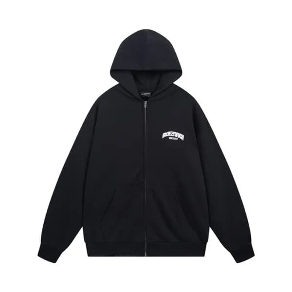 발렌시아가 남/녀 블랙 후드티 - Balenciaga Unisex Black Hoodie … - 1
