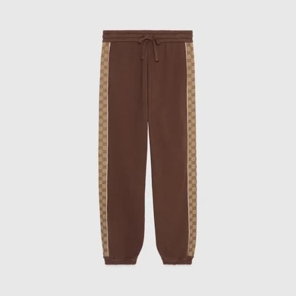 구찌 남성 브라운 트레이닝 팬츠 - Gucci Mens Brown Pants - fa41x - 1