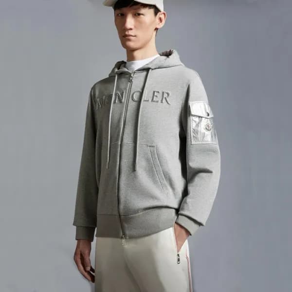 몽클레어 남성 그레이 후드티 - Moncler Mens Gray Hoodie - cl142… - 1