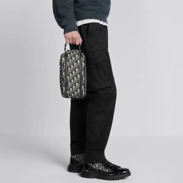 디올 남성 오블리크 파우치 - Dior Mens Oblique Pouch - dib344x - 1
