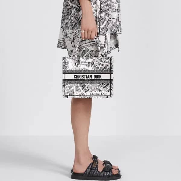 디올 여성 블랙 북토트 - Dior Womens Black Book Tote - dib83… - 1