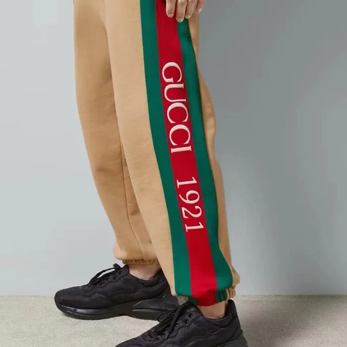구찌 남성 캐쥬얼 카키 트레이닝 팬츠 - Gucci Mens Khaki Training-p… - 1