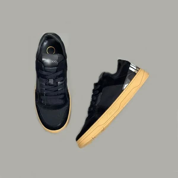지미츄 남성 블랙 스니커즈 - Jimmy Choo Mens Black Sneakers - … - 1