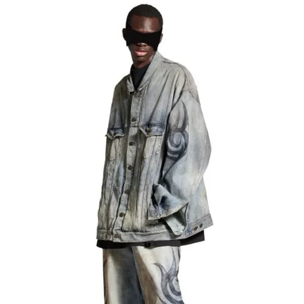 발렌시아가 남성 데님 재킷 - Balenciaga Mens Denim Jacket - ba… - 1