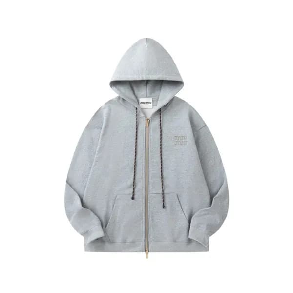 미우미우 남성 집업 후드티 - Miumiu Mens Zip-up Hoodie - mic41… - 1