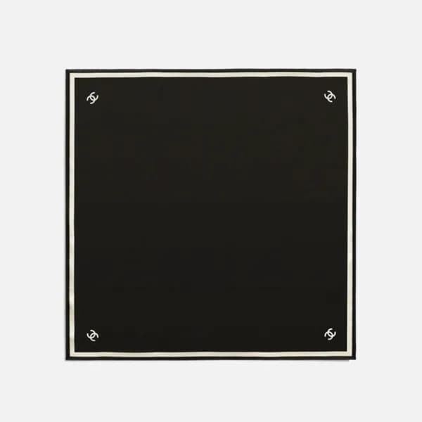 샤넬 여성 블랙 스카프 - Chanel Womens Black Scarf - acc3090… - 1