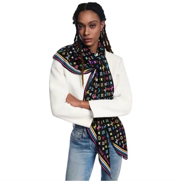 루이비통 여성 LV x TM 모노그램 멀티컬러 숄 - Louis vuitton Womens… - 1