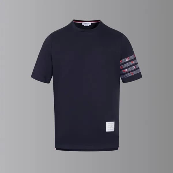 톰브라운 남성 라운드 반팔티 - Thom Browne Mens Round Tshirts -… - 1