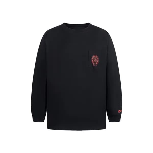 크롬하츠 남성 라운드 긴팔티 - Chrome Hearts Mens Round Tshirt … - 1